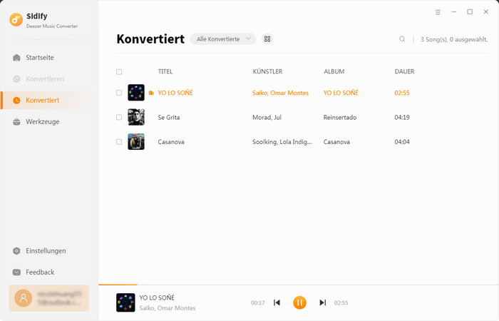 Konversionsverlauf checken