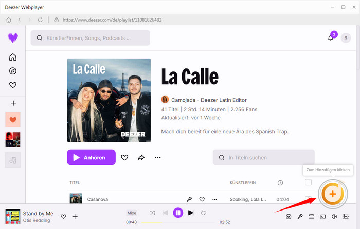 Deezer Playlists hinzufügen