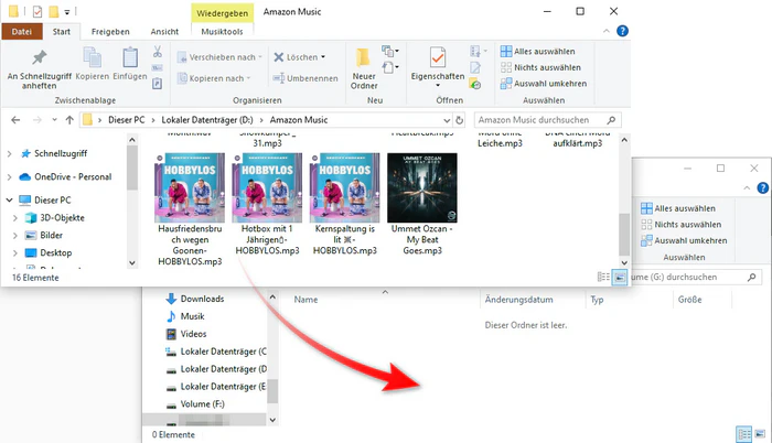 Amazon Music auf MP3 Player übertragen