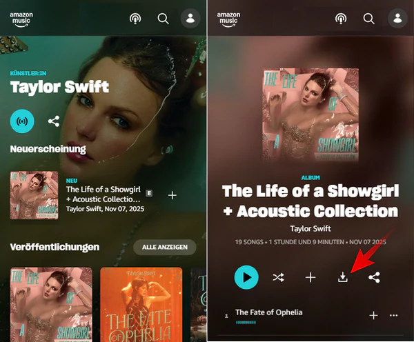 Amazon Music in der App herunterladen