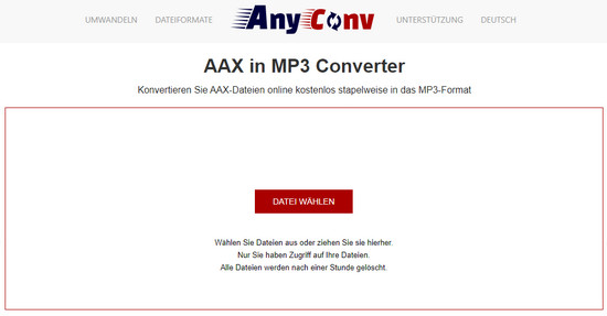 AnyConv AAX to MP3 Converter