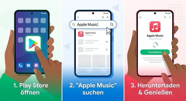 Apple Music aus Google Play Store