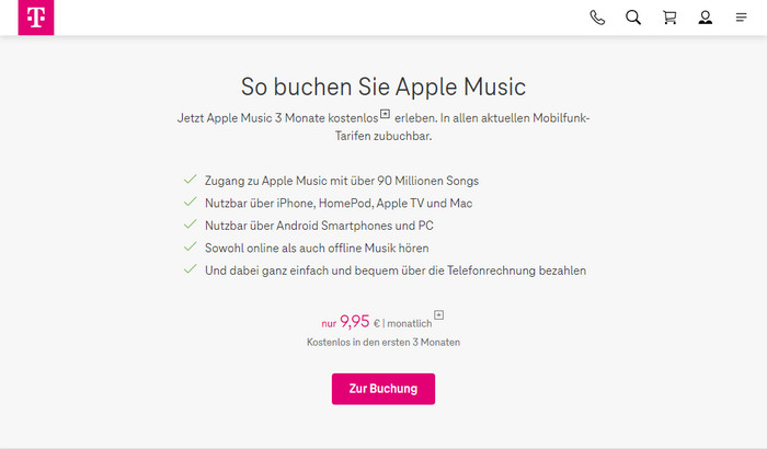 Apple Music bei Telekom