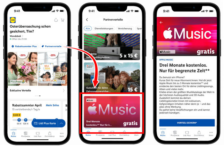 Apple Music mit Lidl Plus 3 Monate gratis nutzen