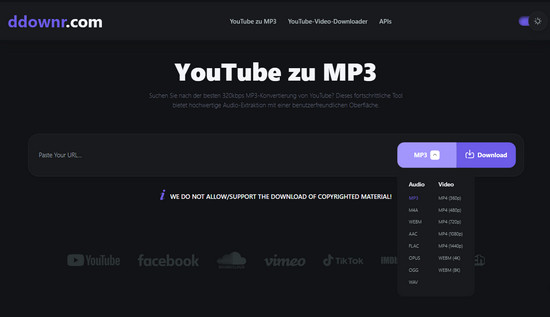 noTube YouTube MP3 Konverter