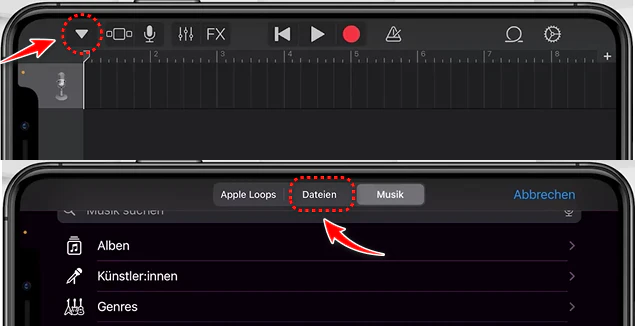Objekte aus der Dateien-App durchsuchen