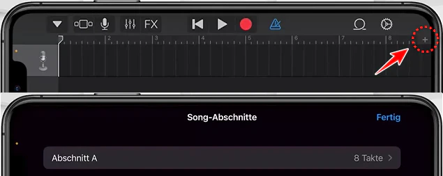 Songs-Abschnitte