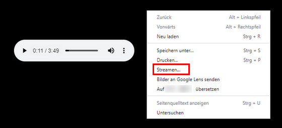 Google Cast aktivieren