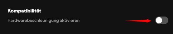 Hardwarebeschleunigung bei Spotify deaktivieren