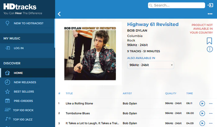 HDtracks für FLAC Downloads
