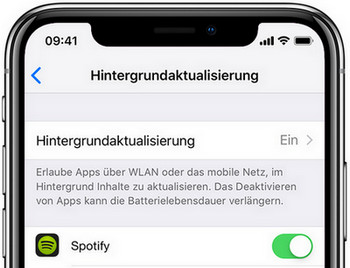 Hintergrundaktivität erlauben iphone