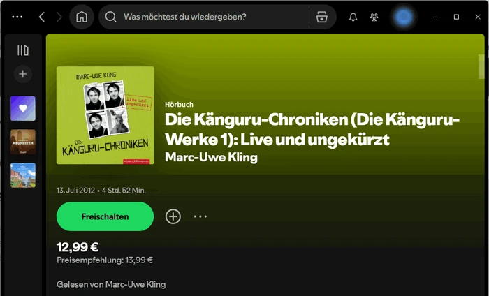 Spotify Hörbuch kaufen