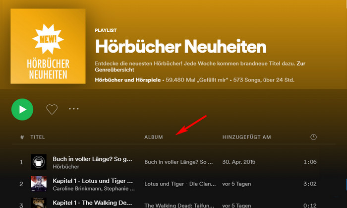 Hörbücher Playlist