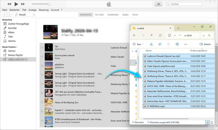 iTunes auf USB speichern