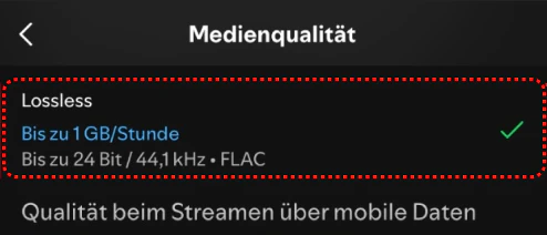 Spotify Lossless aktivieren