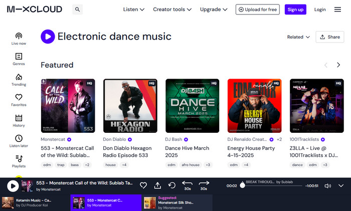 Mixcloud Musik kostenlos hören
