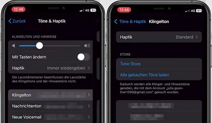 MP3 Klingelton festlegen