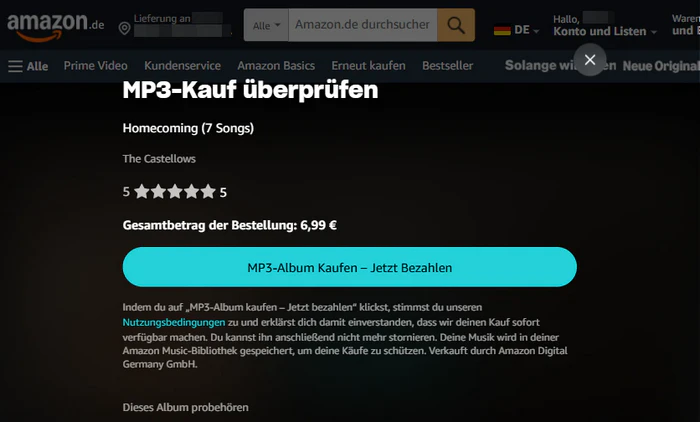 Kauf von Musik