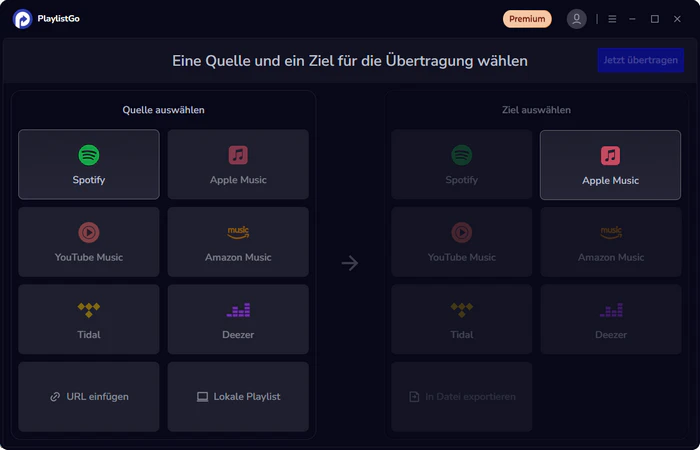 Spotify Playlist mit PlaylistGo zu Apple Music übertragen