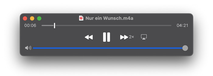 Spotify Geschwindigkeit in QuickTime ändern