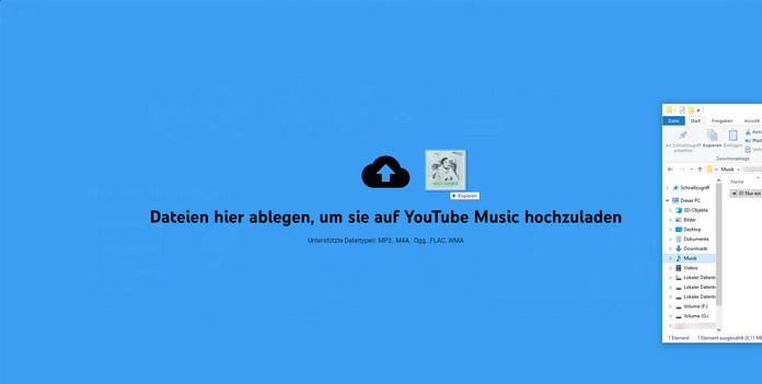 Eigene Musik in die YouTube Music-Bibliothek hochladen