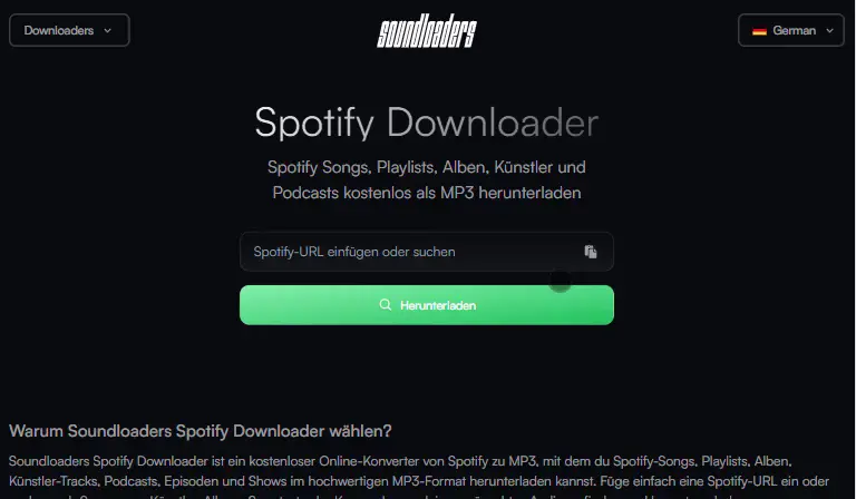 SoundLoaders Spotify Downloader Anleitung
