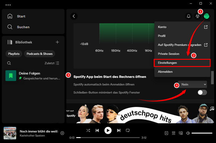 Spotifiy Autostart in der Desktop-App deaktivieren