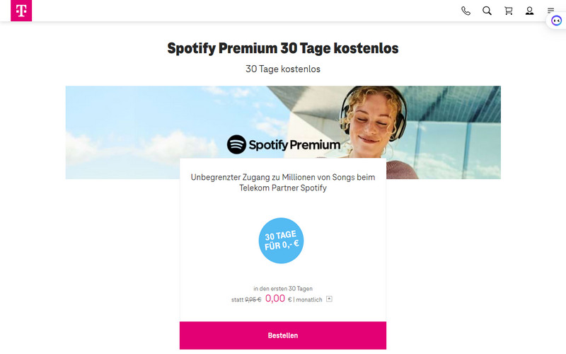 Spotify Premium bei Telekom