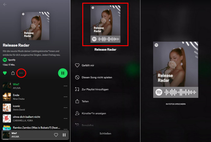 Spotify Code erstellen mit Spotify-App