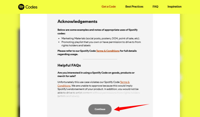 Spotify Code erhalten