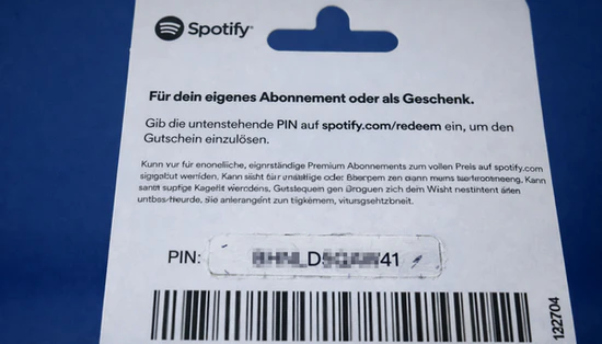 Spotify-Geschenkkarte