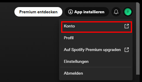 Spotify Profil anzeigen