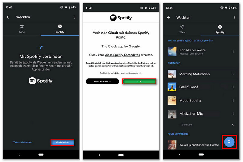 die Uhr-App mit Spotify verbinden