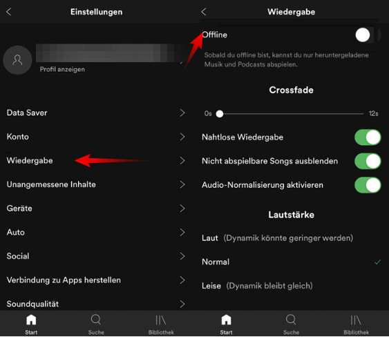 Spotify Offline-Modus deaktivieren
