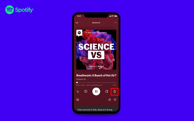 Spotify Sleep Timer Podcasts einstellen