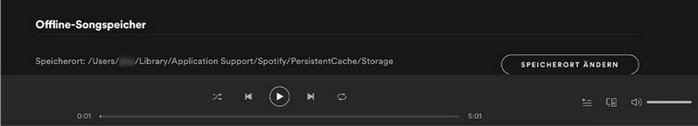 Spotify-Speicherort auf dem Mac finden