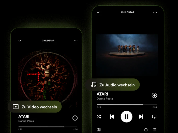 Musikvideo oder Video-Podcasts bei Spotify deaktivieren