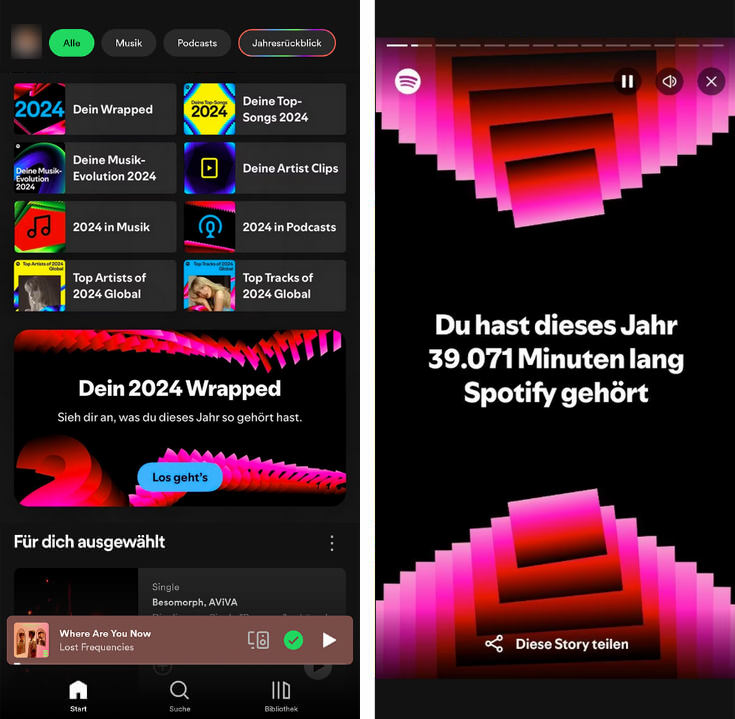 Spotify Wrapped 2024 sehen