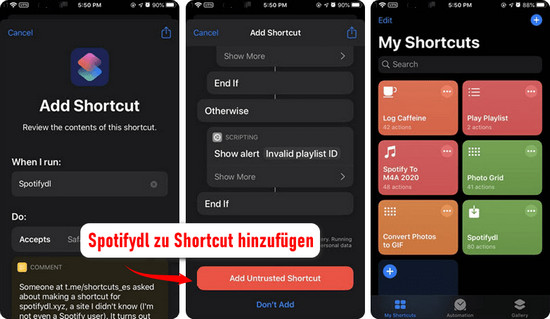 Spotfydl Shortcut