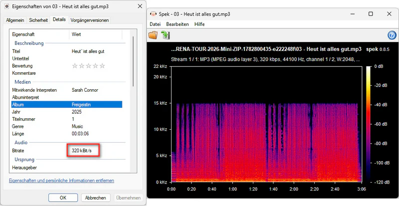 Spektralanalyse von SpotMate