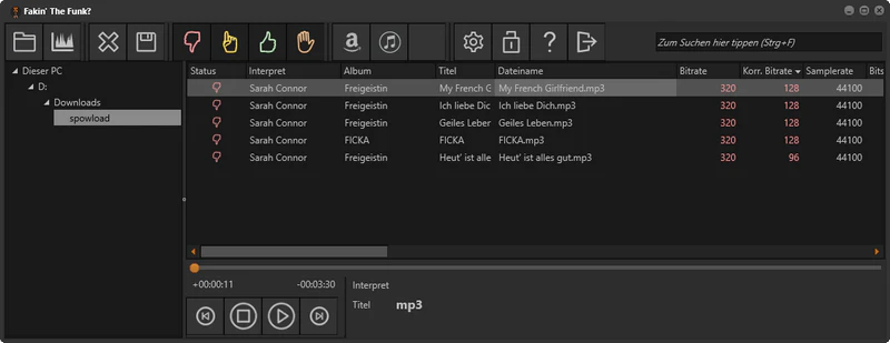 Audioqualität von Spowload im Test
