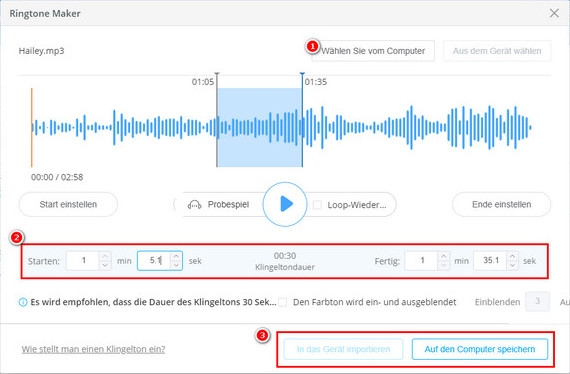 Spotify Klingelton mit Syncios erstellen