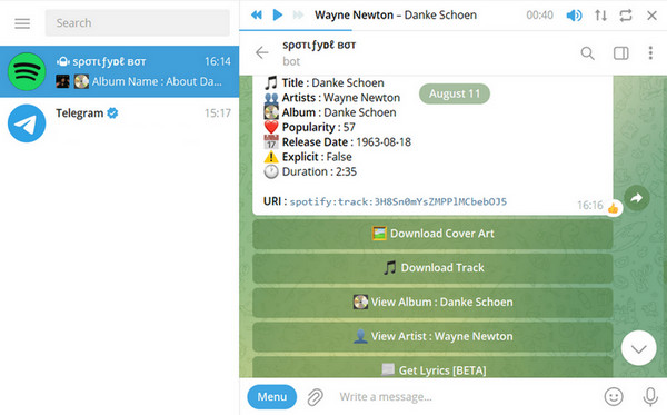 Telegram Spotify Bot