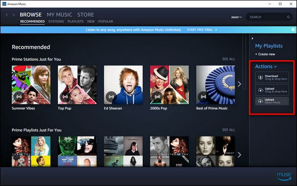 music zu amazon music hochladen