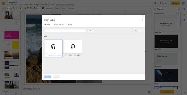 add music to google drive