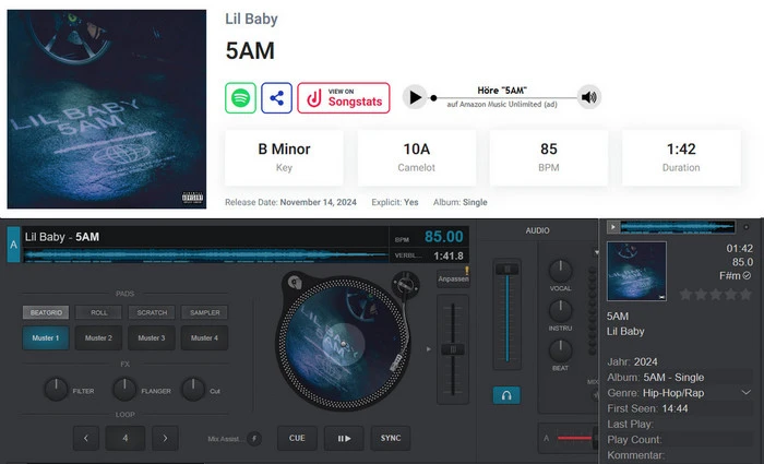 Apple Music in VirtualDJ BPM Test