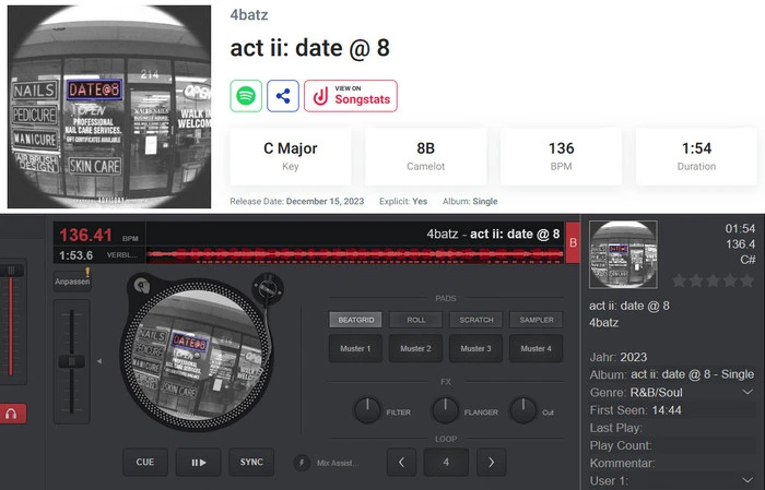 Konvertierte Apple Music‑Songs in VirtualDJ testen