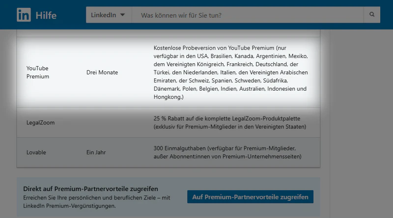 YouTube Premium über LinkedIn Premium gratis nutzen