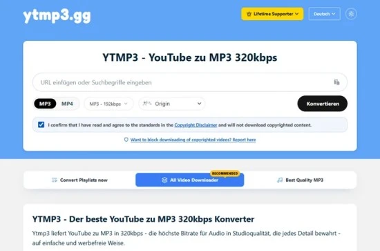 ytmp3.gg YouTube Downloader