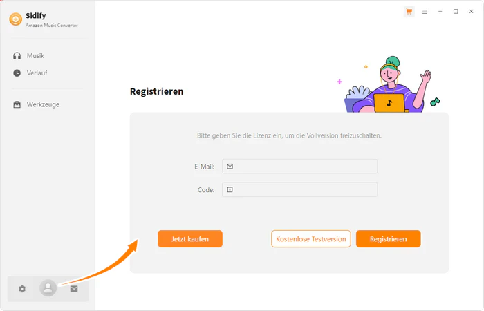 Amazon Music Converter for Windows registrieren